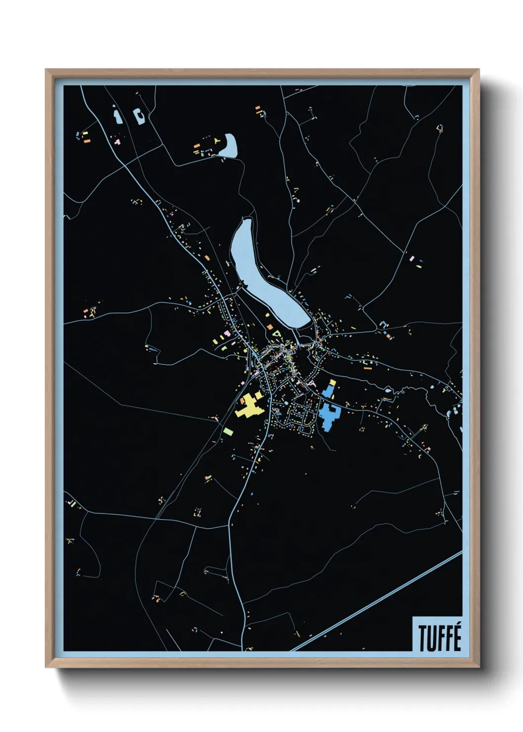 Une affiche de carte sur Tuffé