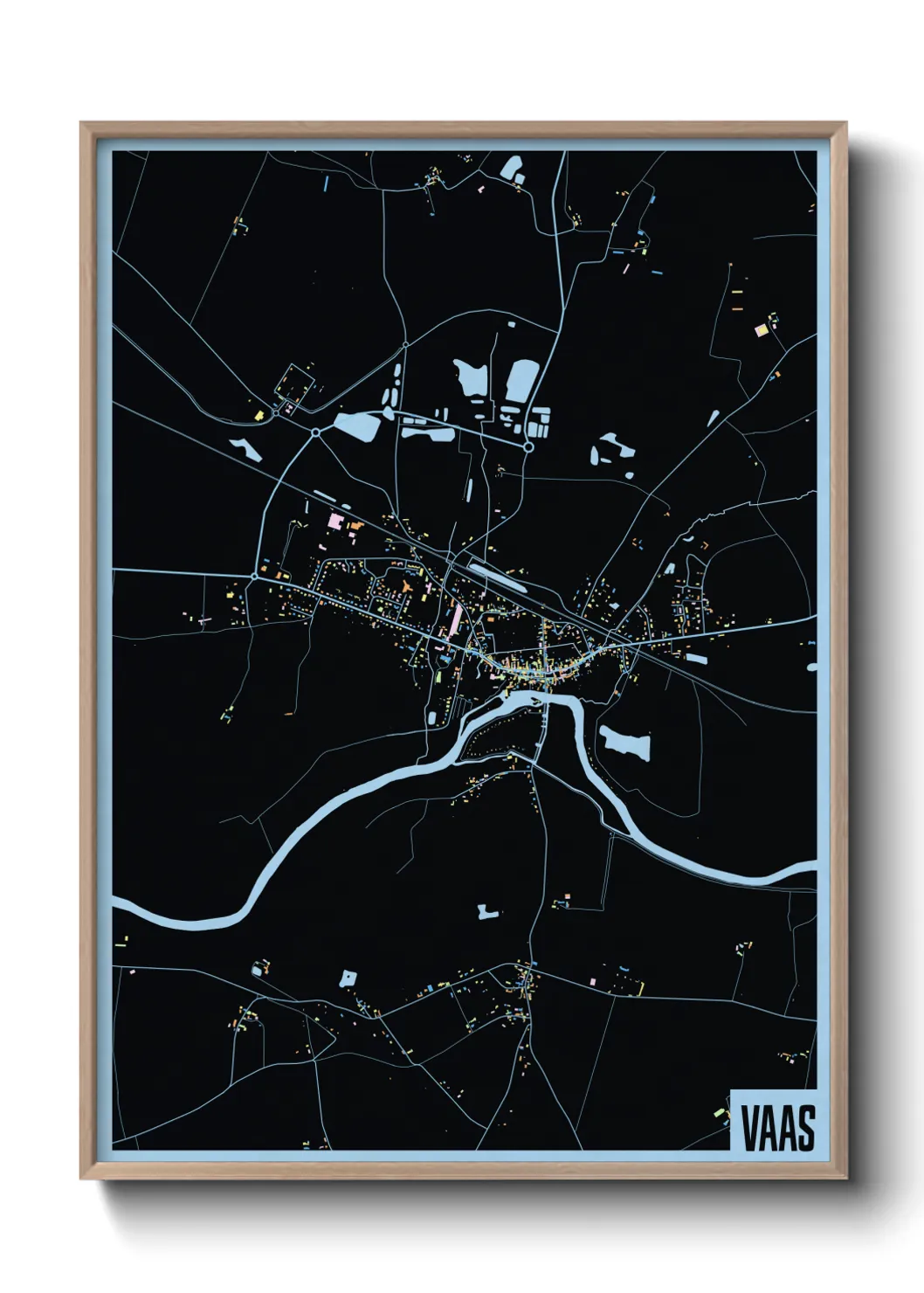 Une affiche de carte sur Vaas