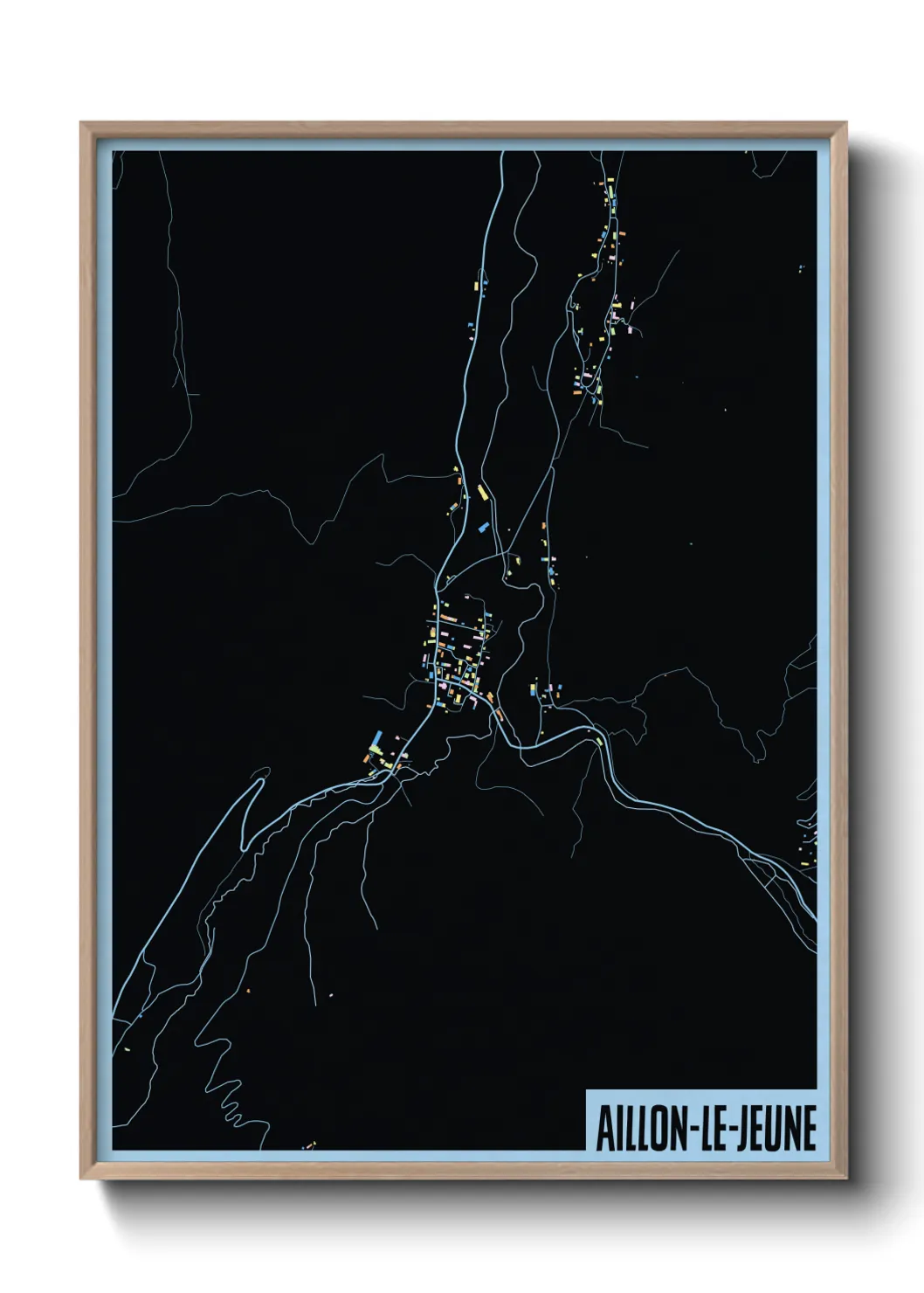 Une affiche de carte sur Aillon-le-Jeune