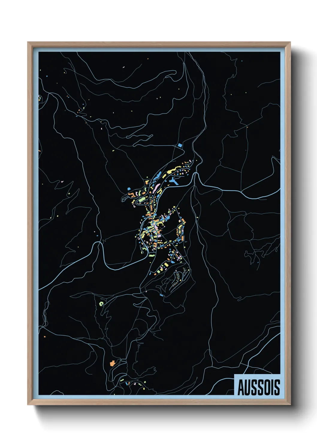 Une affiche de carte sur Aussois