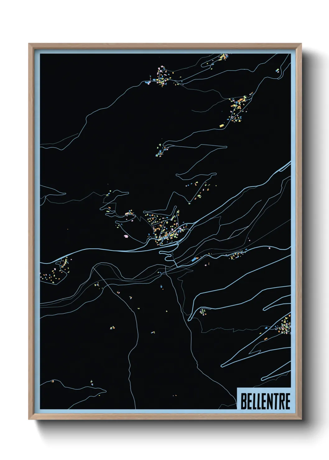 Une affiche de carte sur Bellentre