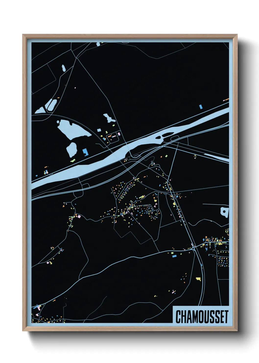 Une affiche de carte sur Chamousset