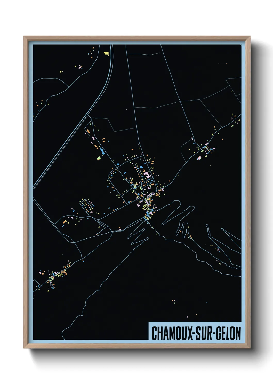 Une affiche de carte sur Chamoux-sur-Gelon