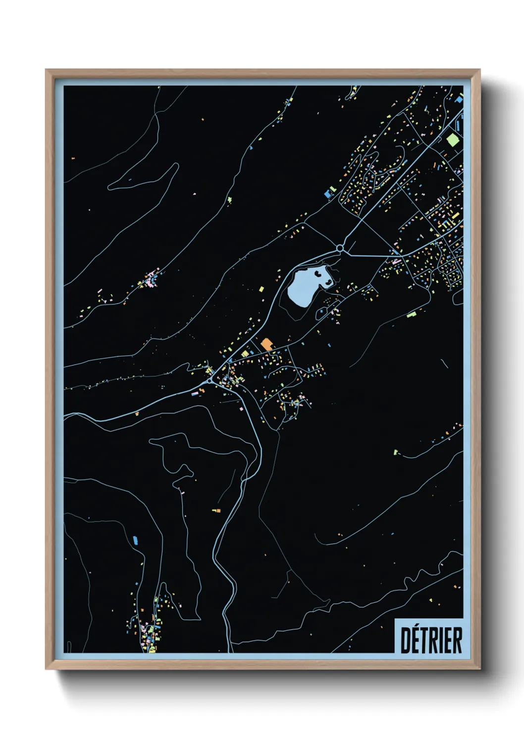 Une affiche de carte sur Détrier