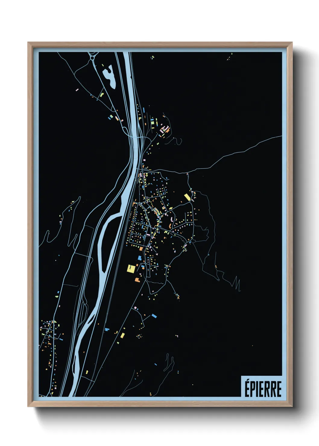 Une affiche de carte sur Épierre