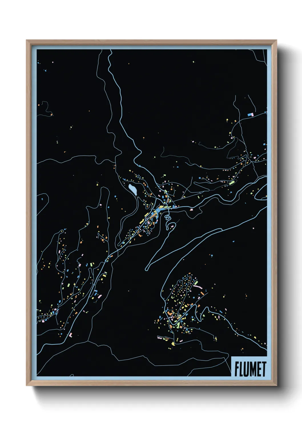 Une affiche de carte sur Flumet