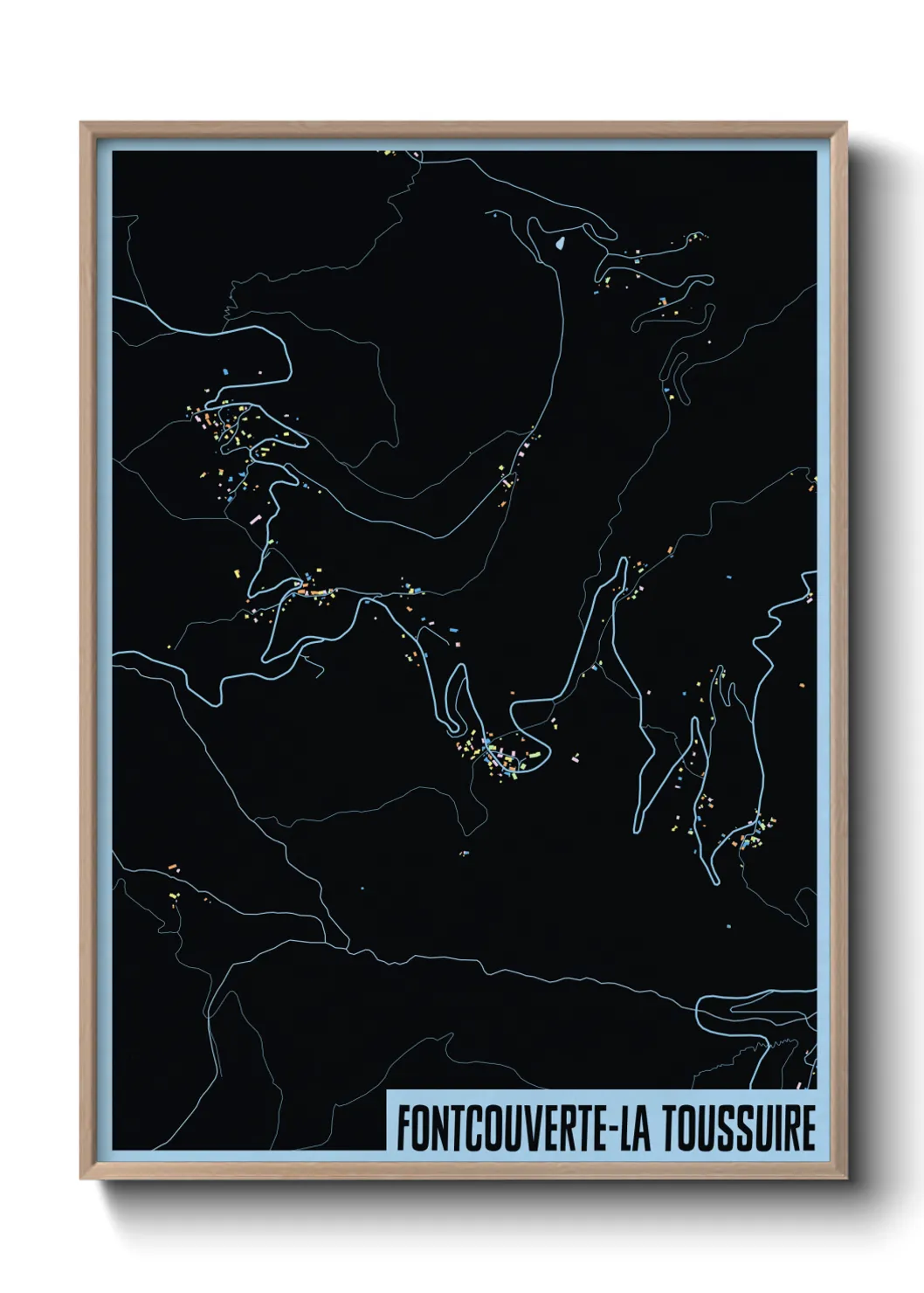 Une affiche de carte sur Fontcouverte-la Toussuire