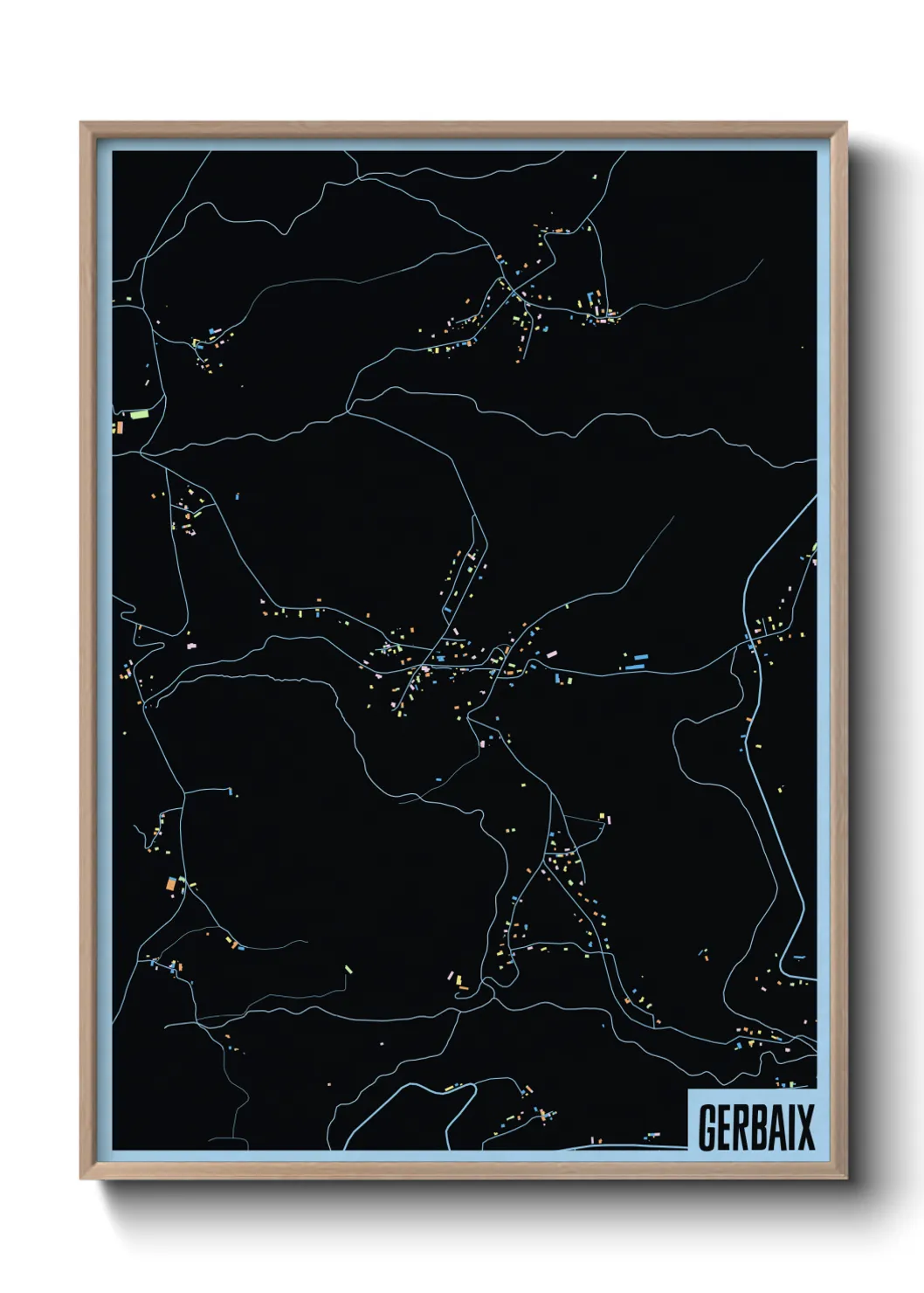 Une affiche de carte sur Gerbaix