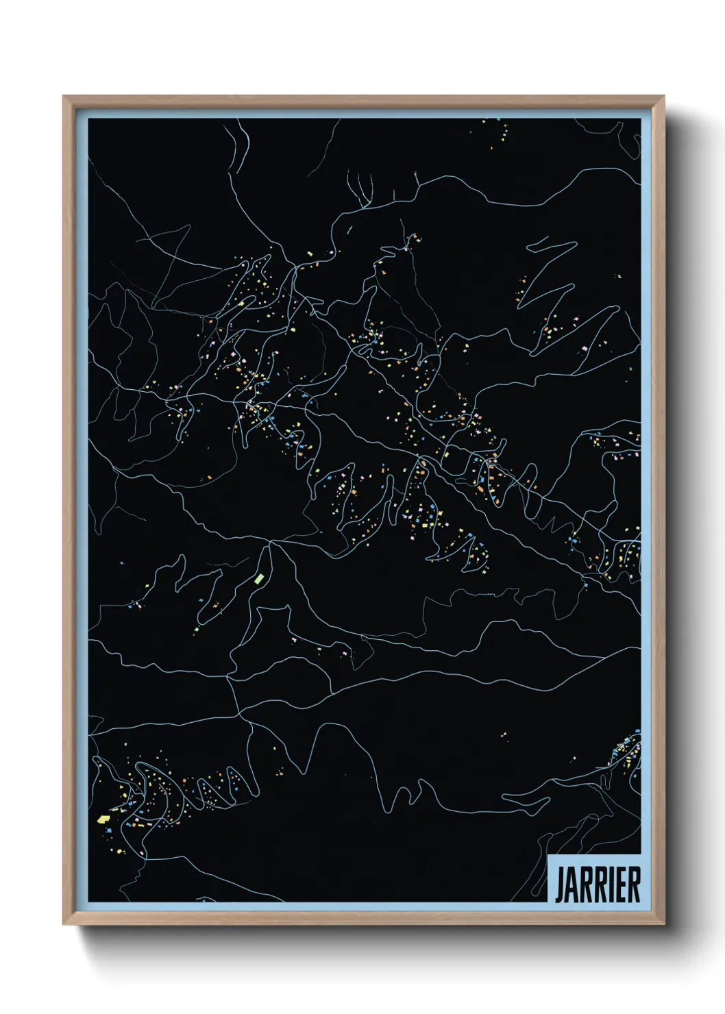 Une affiche de carte sur Jarrier