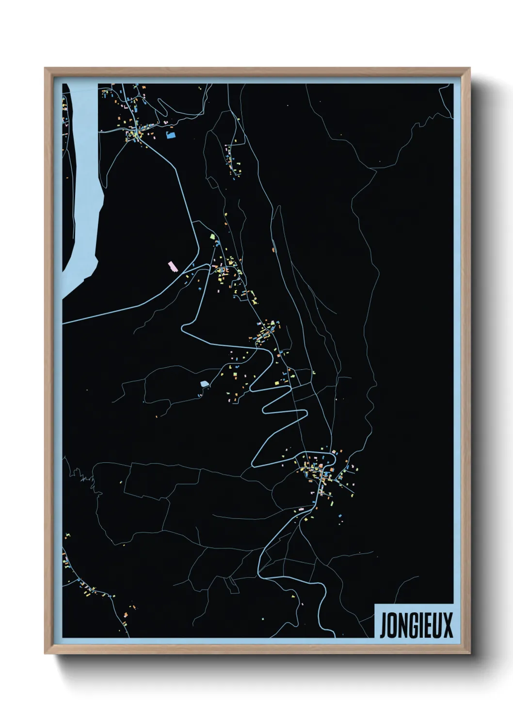 Une affiche de carte sur Jongieux