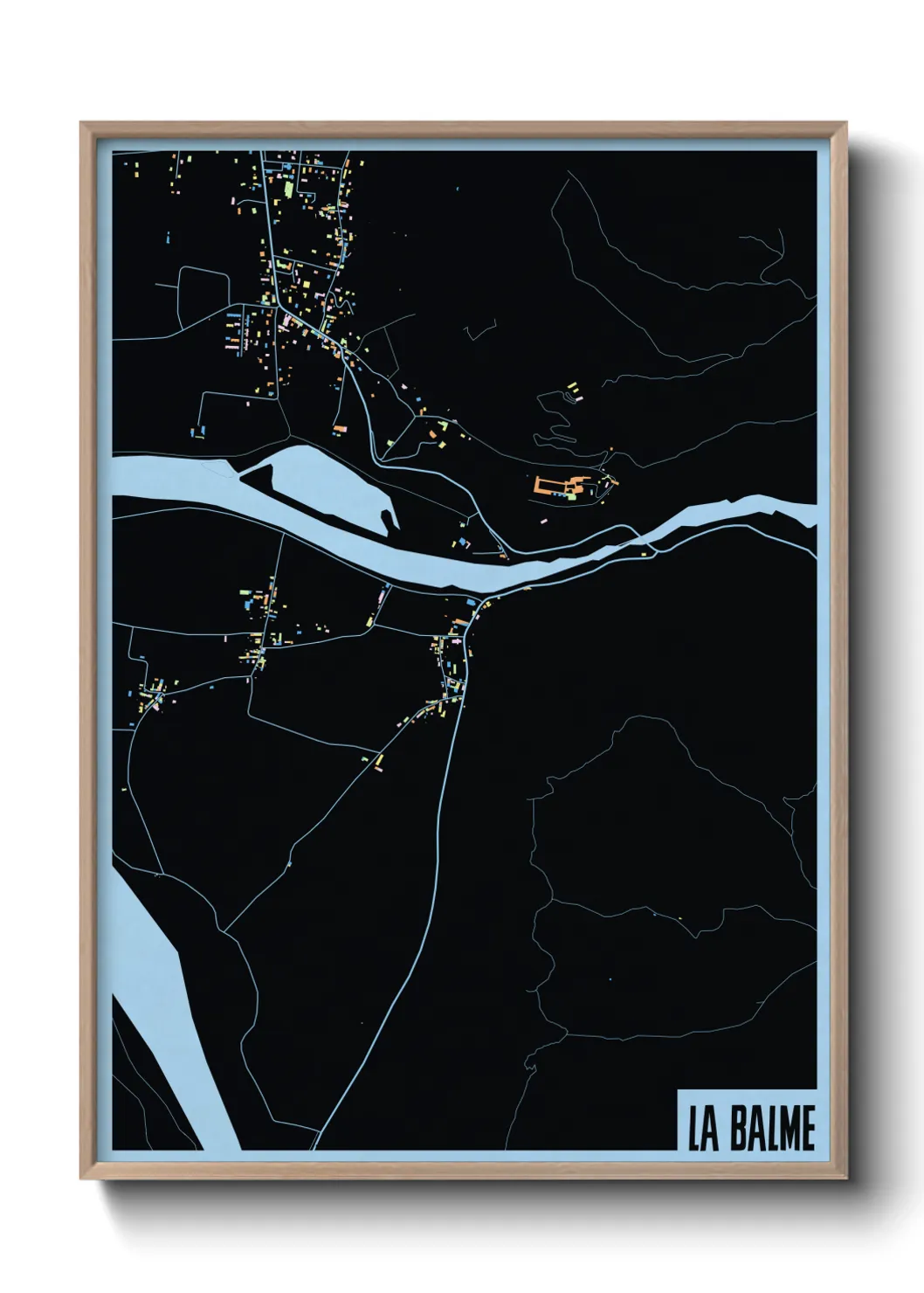 Une affiche de carte sur La Balme