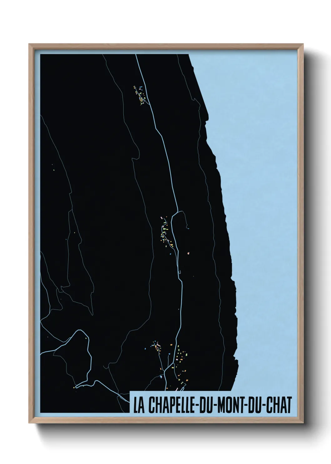 Une affiche de carte sur La Chapelle-du-Mont-du-Chat