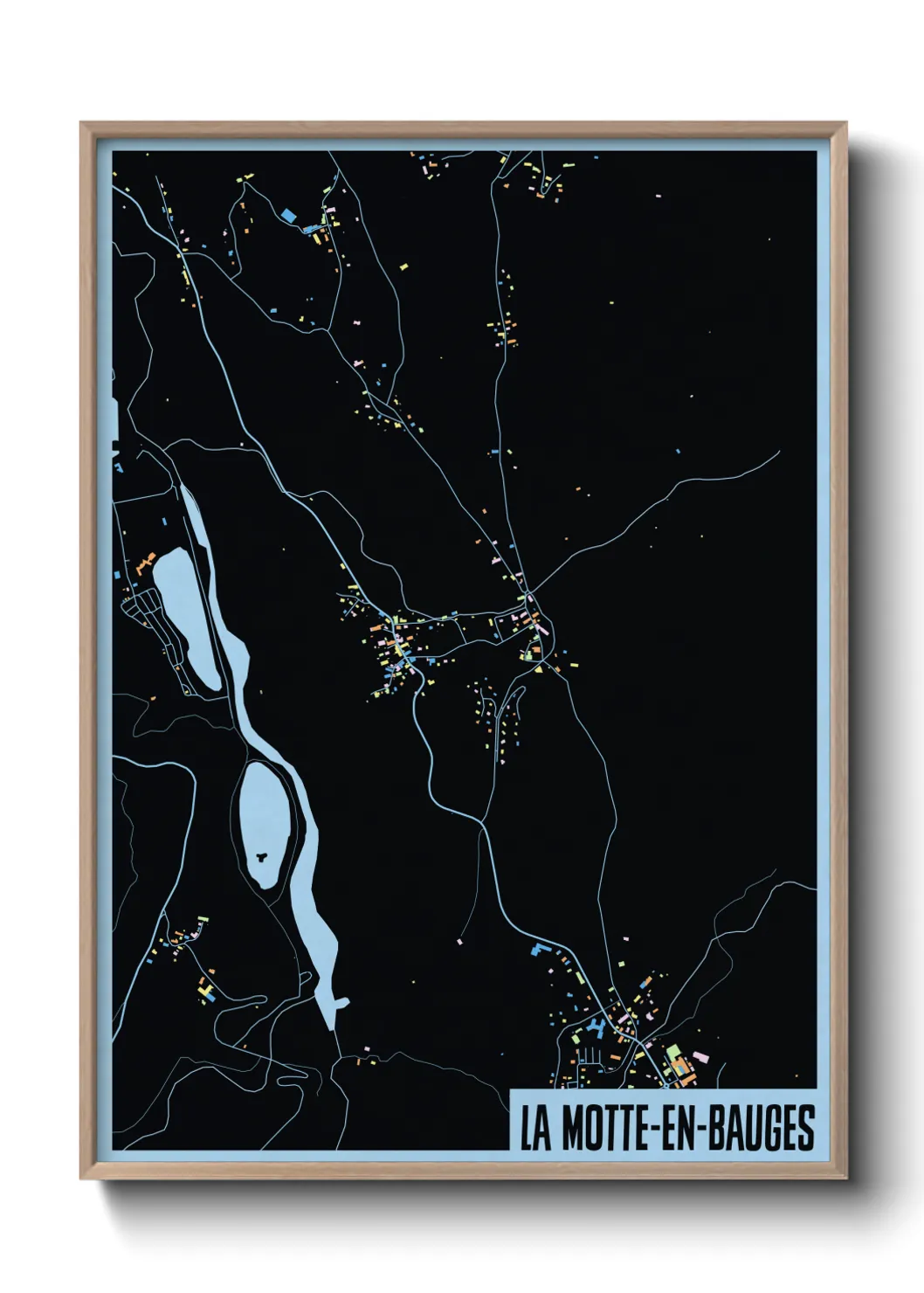 Une affiche de carte sur La Motte-en-Bauges