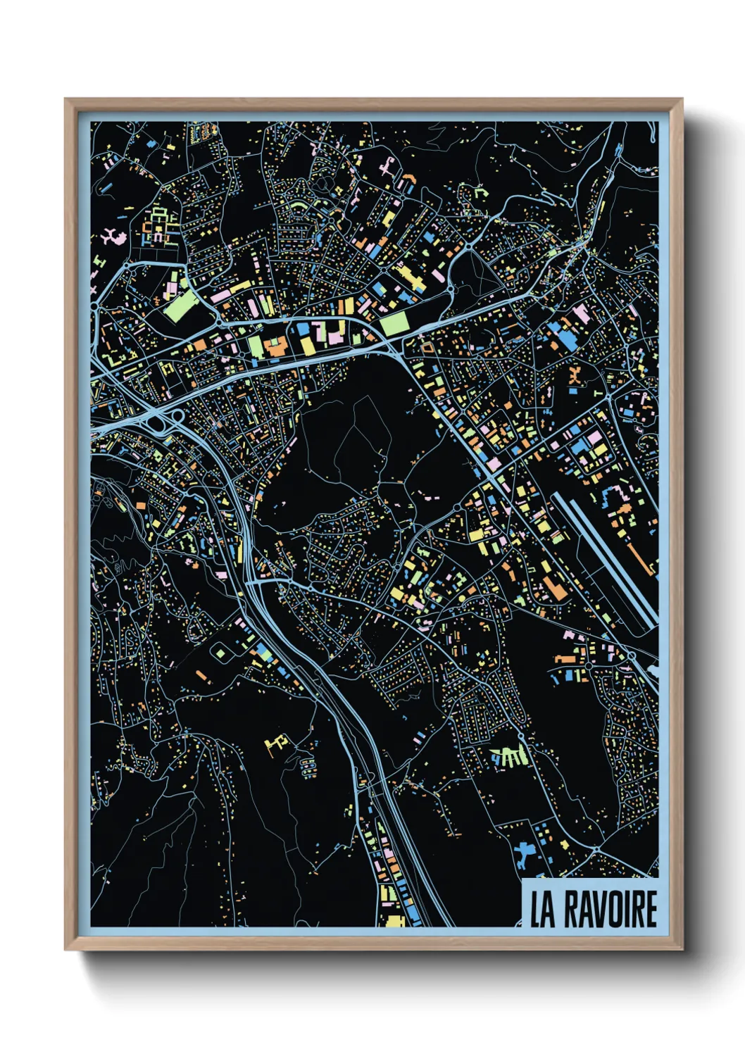 Une affiche de carte sur La Ravoire