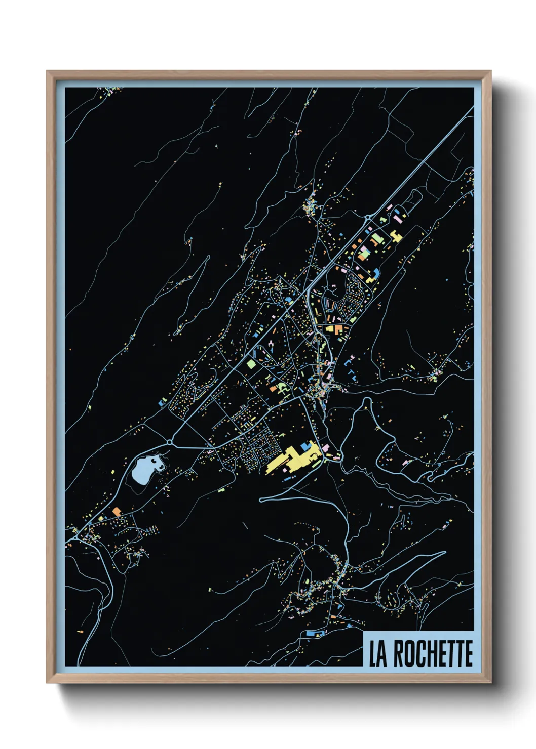 Une affiche de carte sur La Rochette