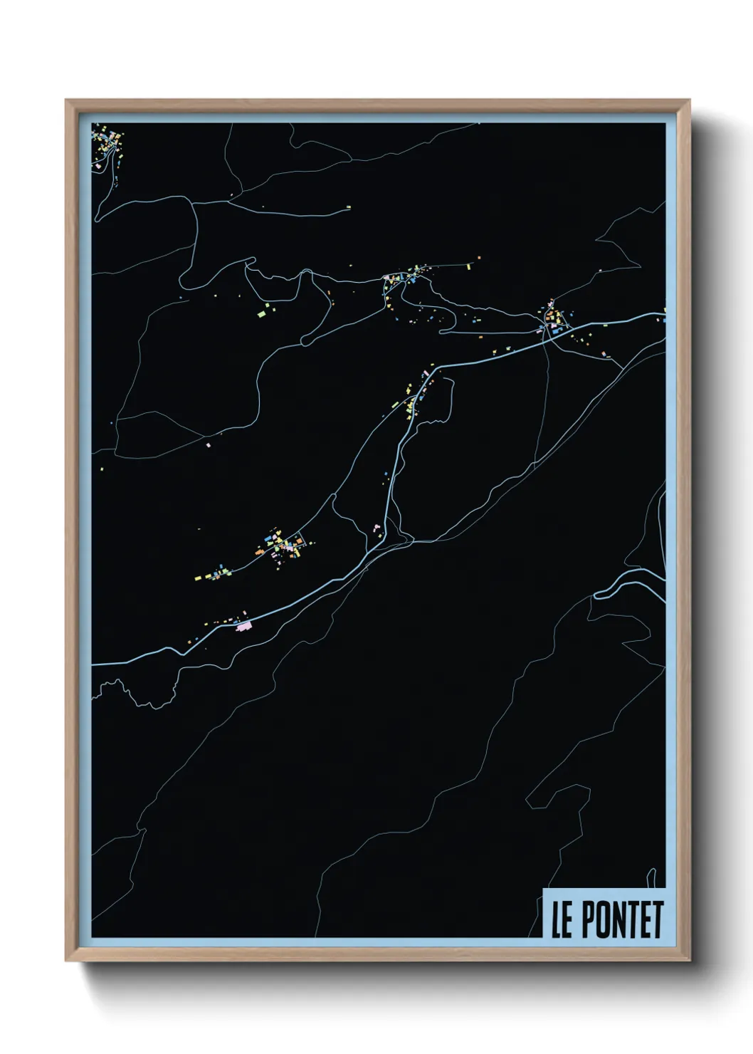 Une affiche de carte sur Le Pontet