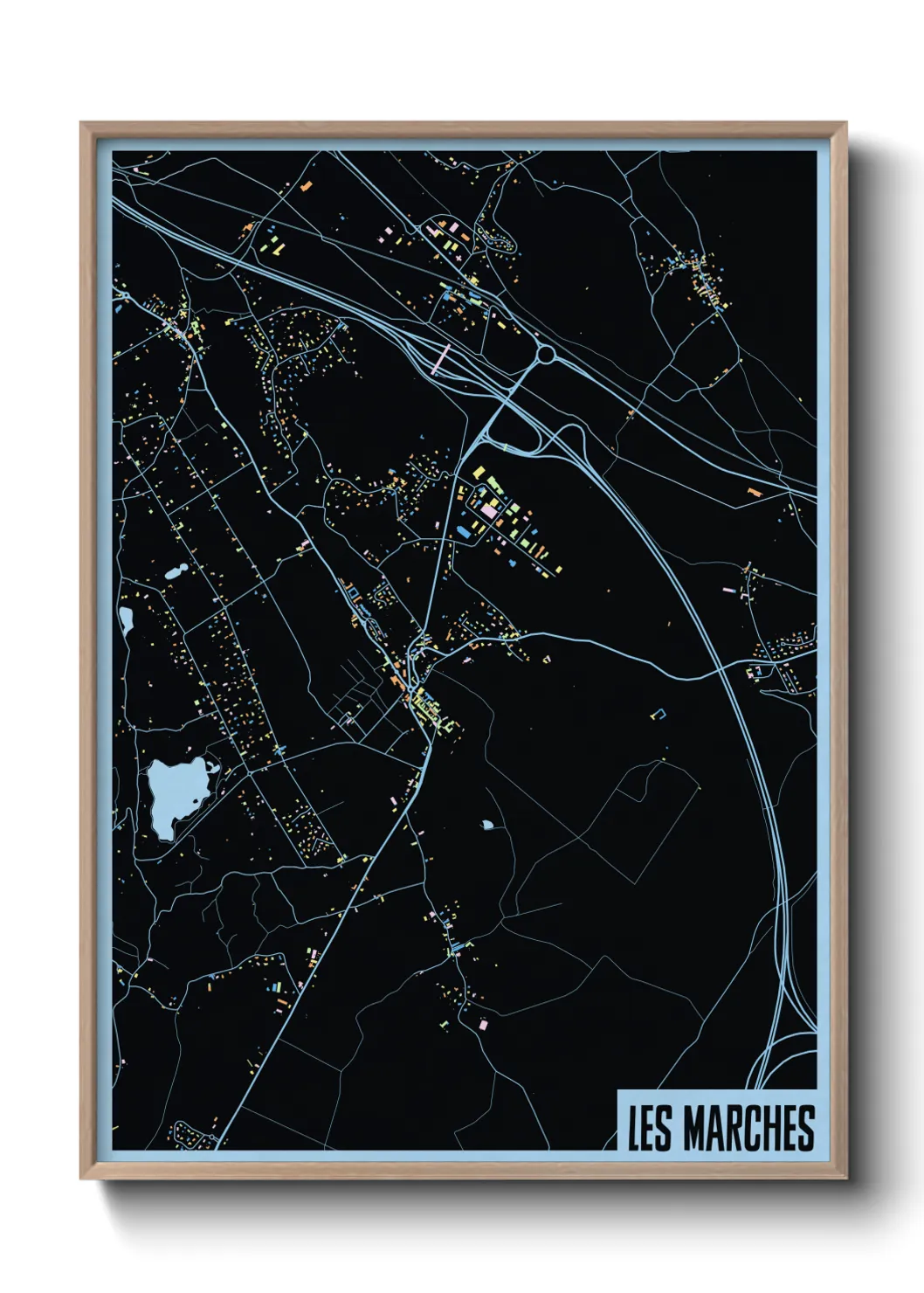 Une affiche de carte sur Les Marches