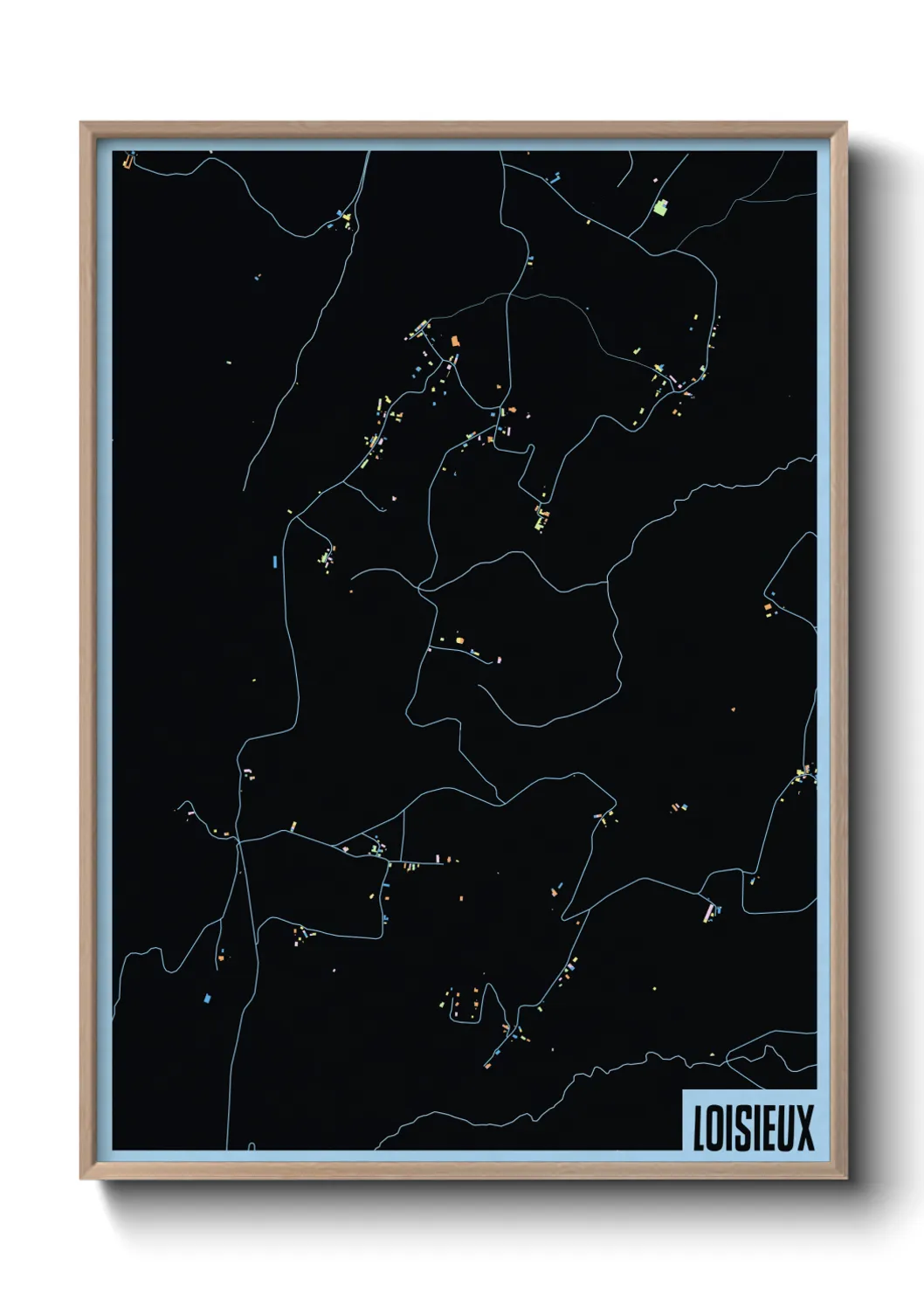 Une affiche de carte sur Loisieux