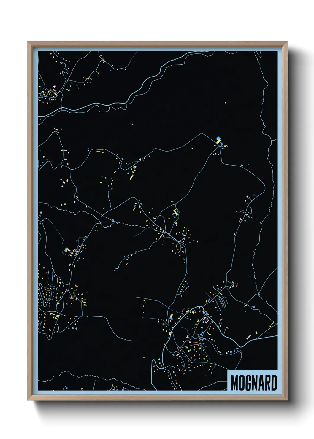 Une affiche de carte sur Mognard