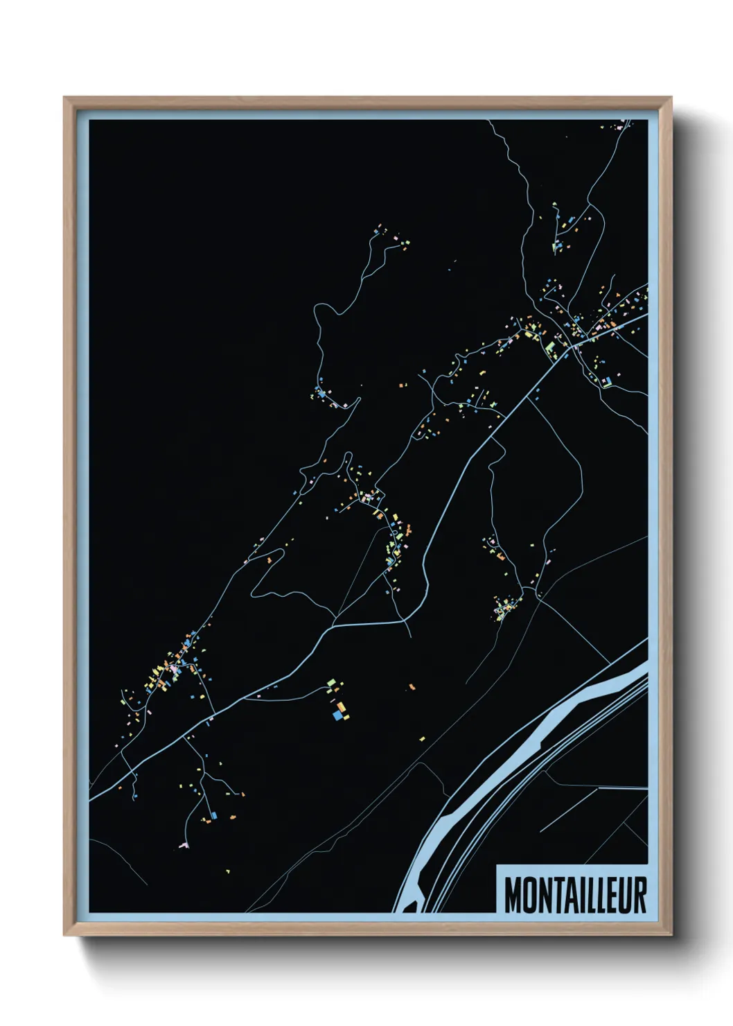 Une affiche de carte sur Montailleur