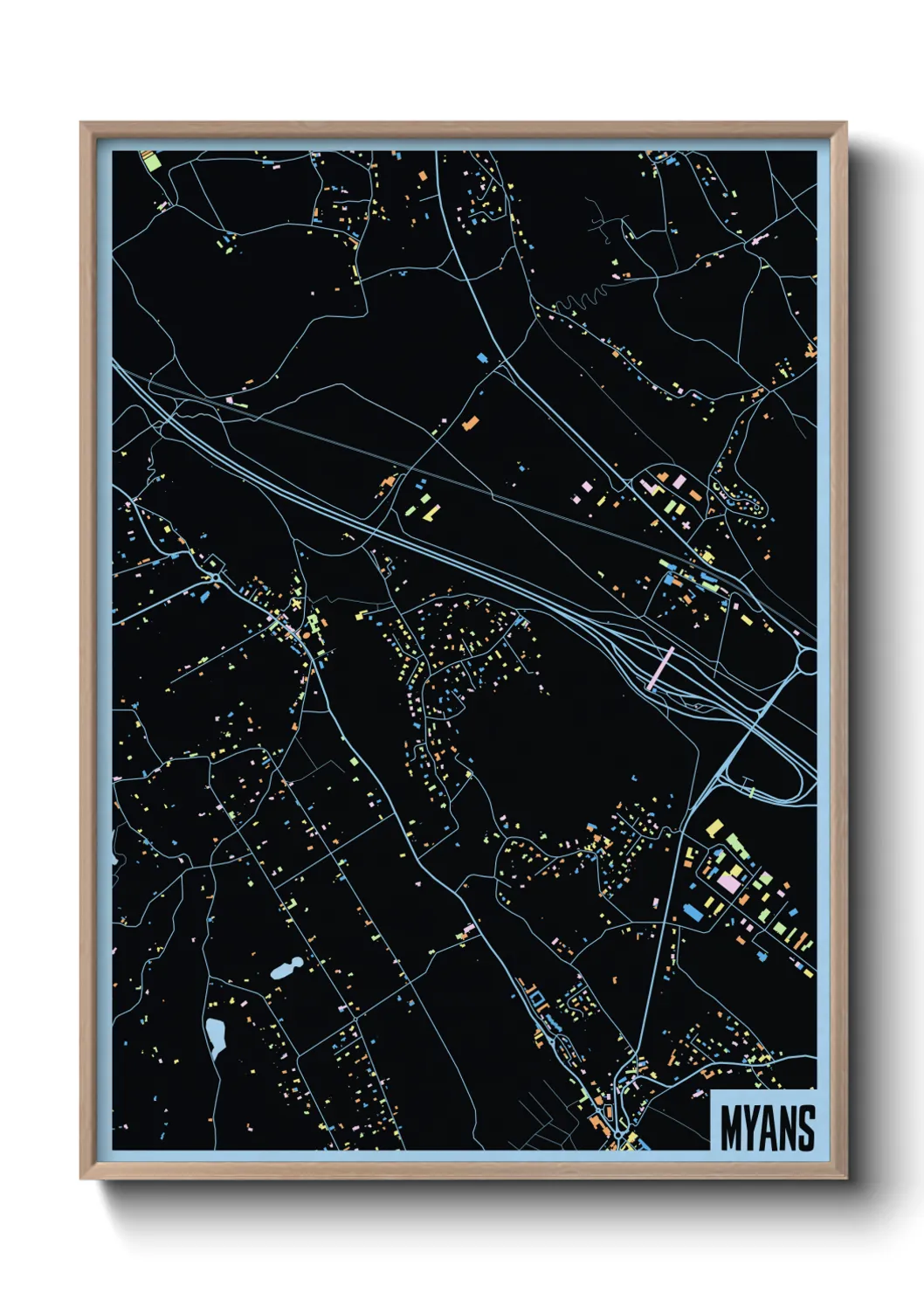 Une affiche de carte sur Myans