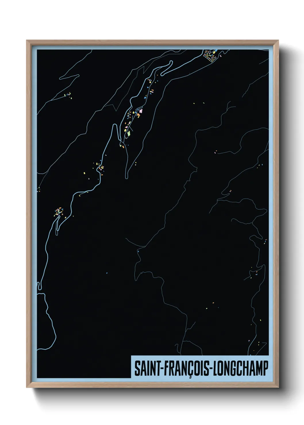 Une affiche de carte sur Saint-François-Longchamp