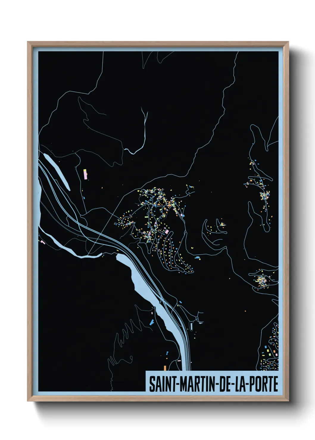 Une affiche de carte sur Saint-Martin-de-la-Porte