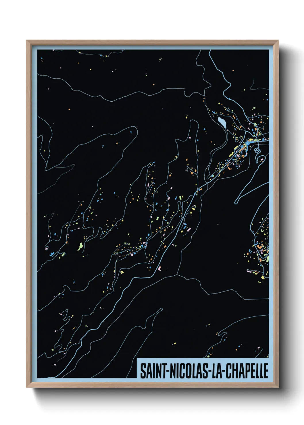 Un poster carteSaint-Nicolas-la-Chapelle