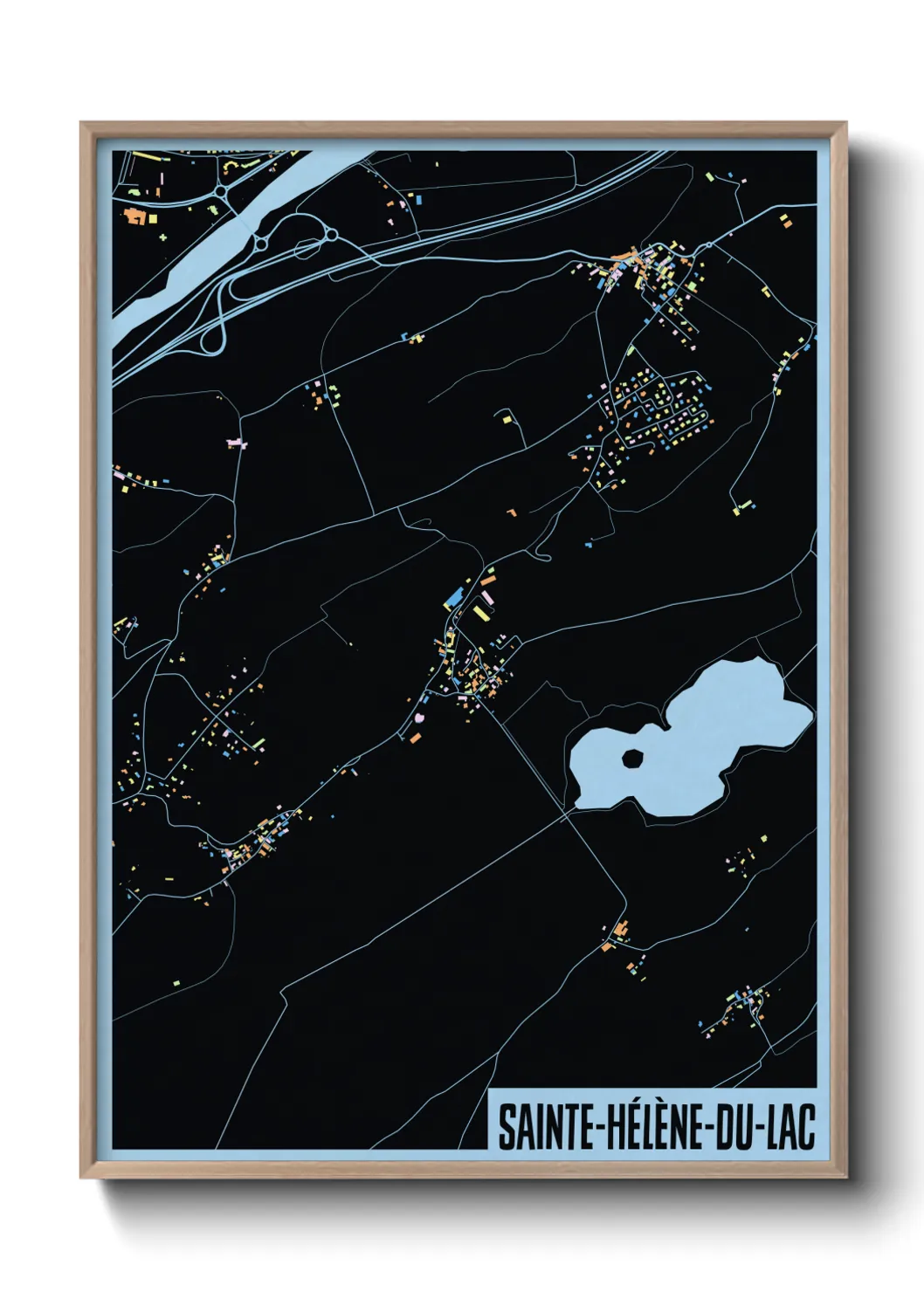 Un poster carteSainte-Hélène-du-Lac