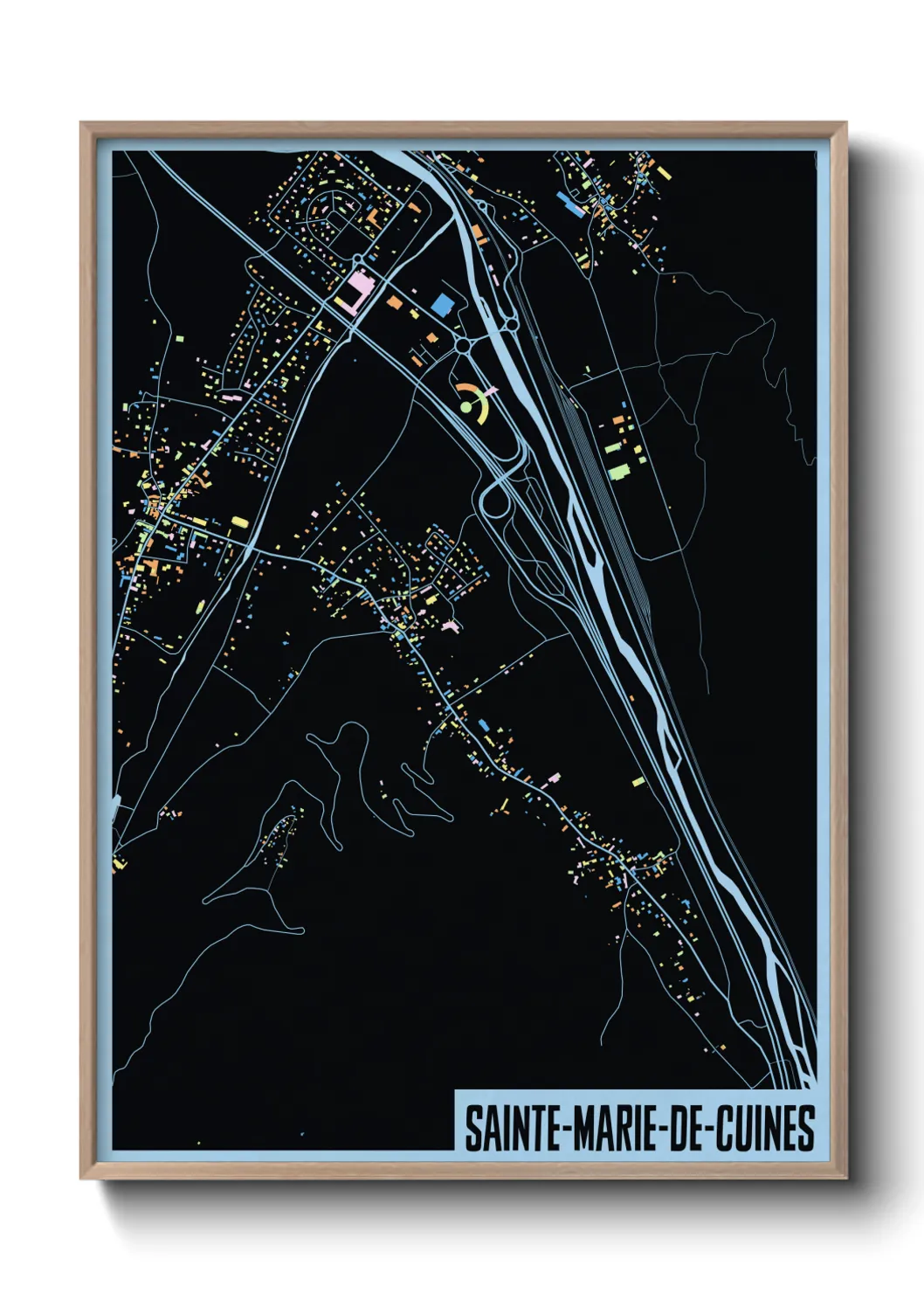 Un poster carteSainte-Marie-de-Cuines