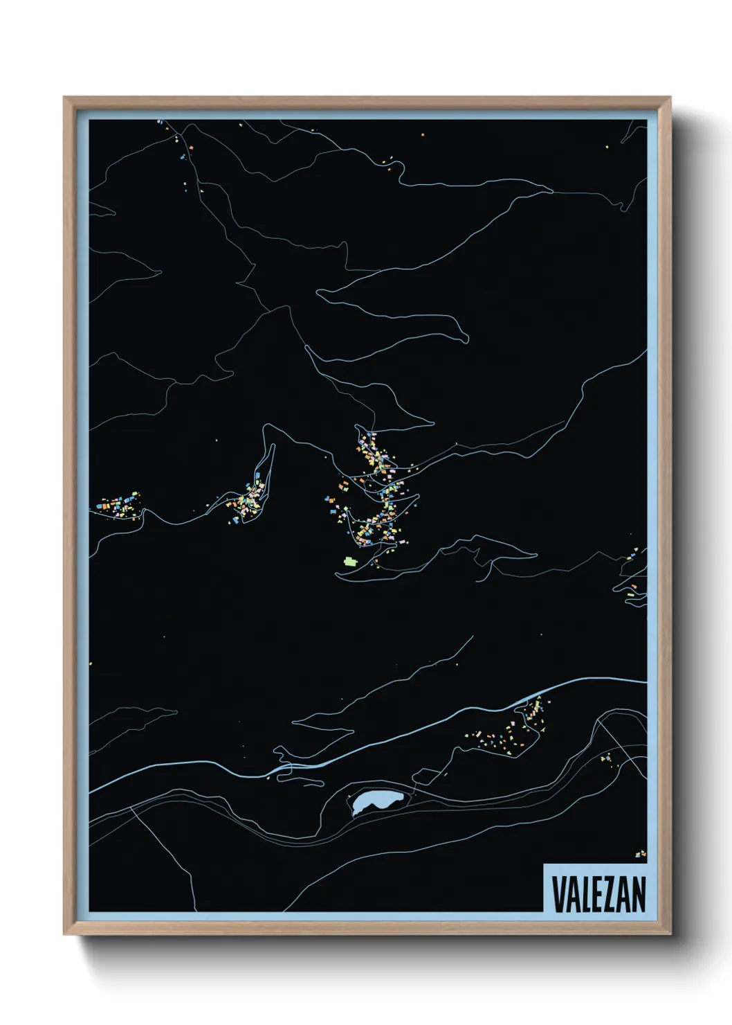 Une affiche de carte sur Valezan