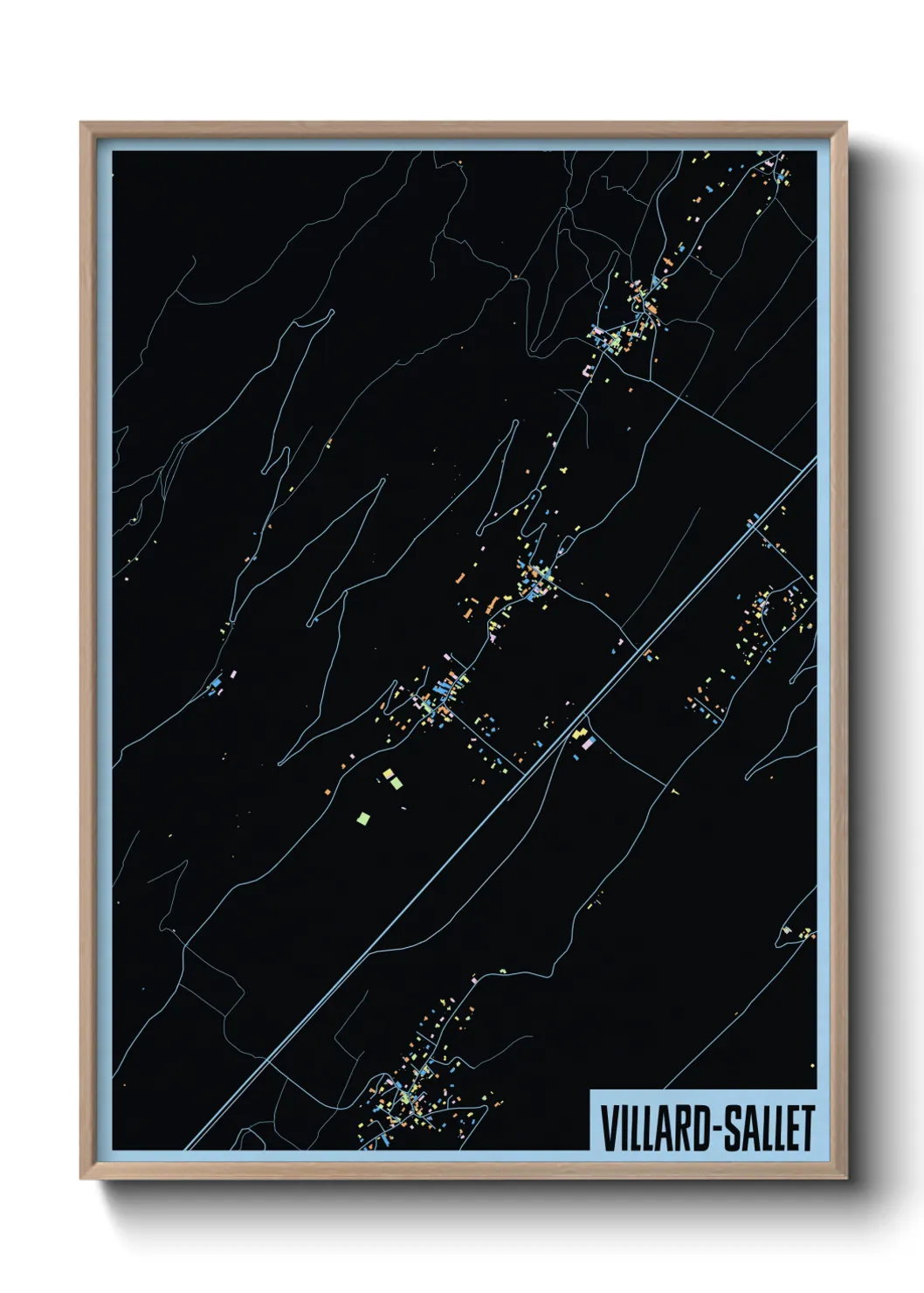 Une affiche de carte sur Villard-Sallet