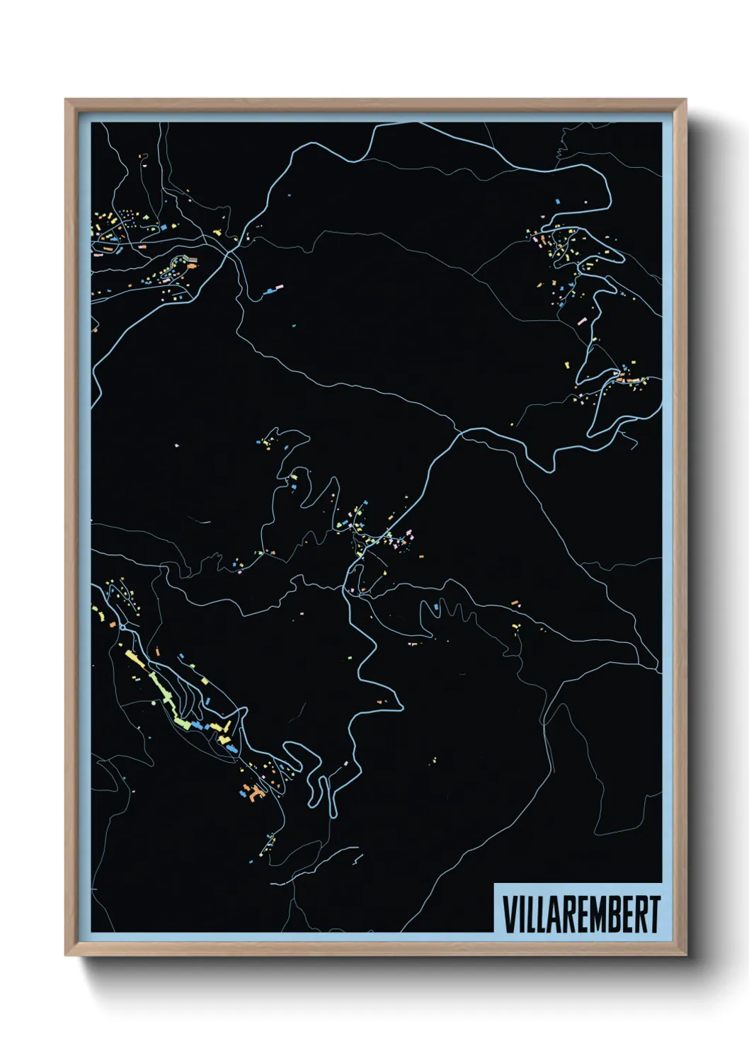 Une affiche de carte sur Villarembert