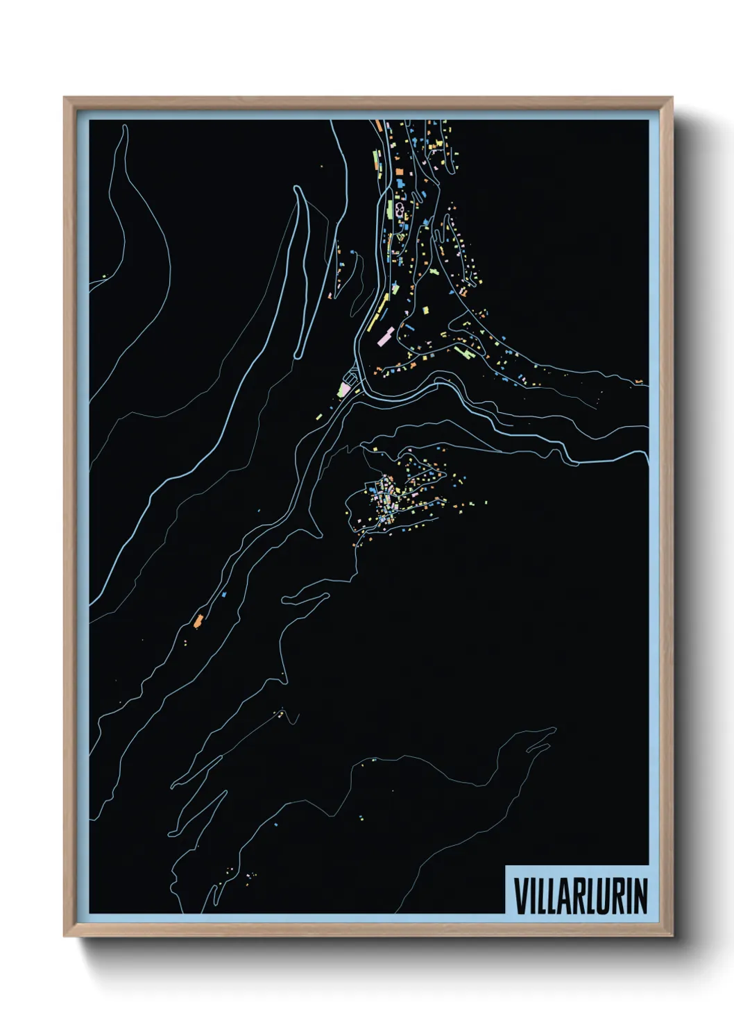 Une affiche de carte sur Villarlurin