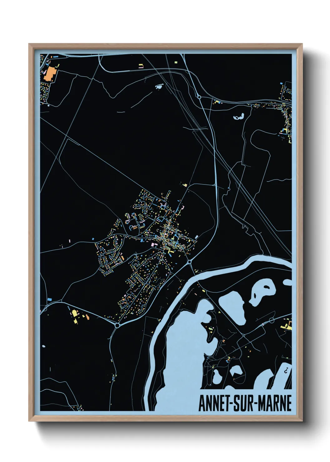 Une affiche de carte sur Annet-sur-Marne