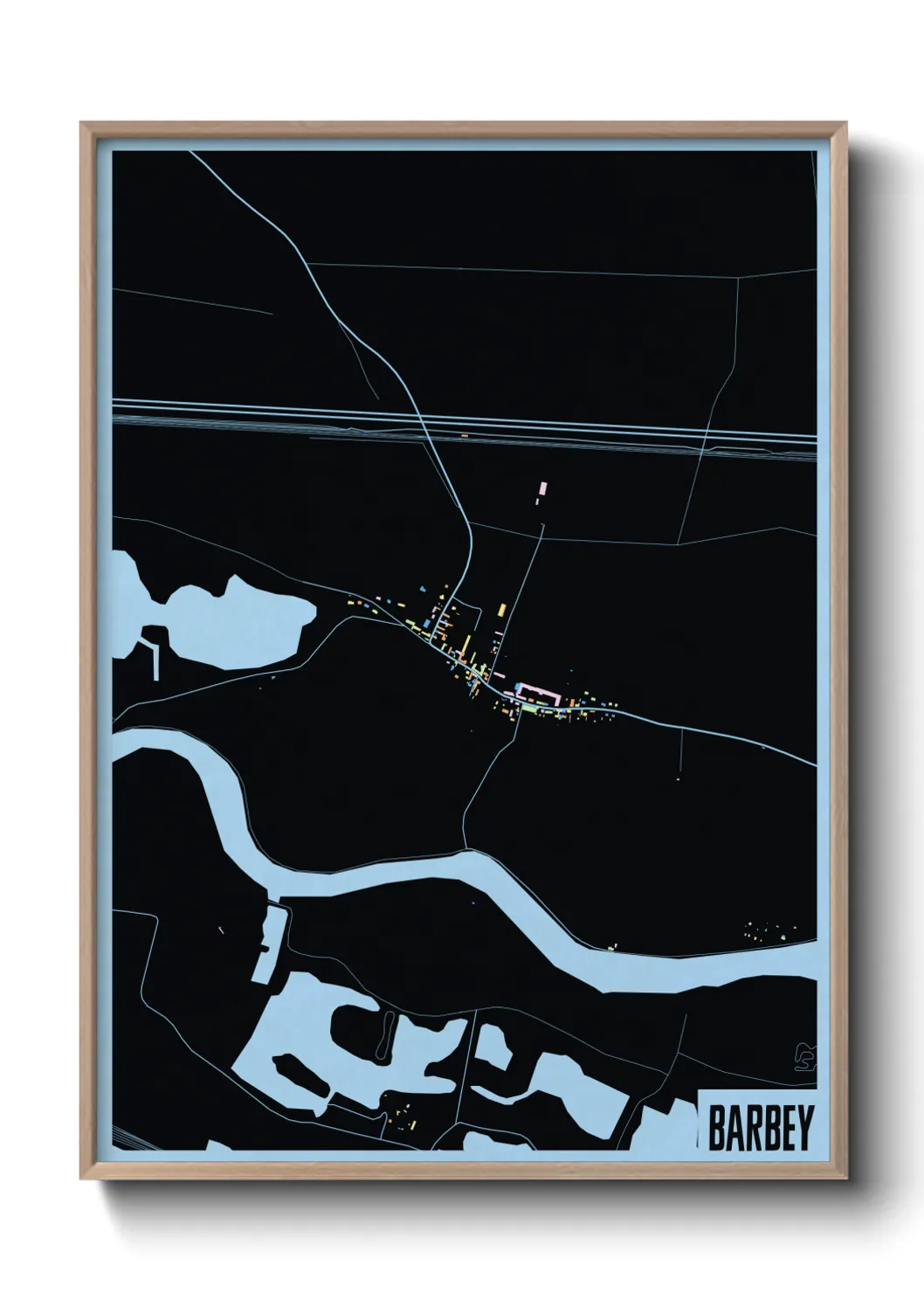 Une affiche de carte sur Barbey