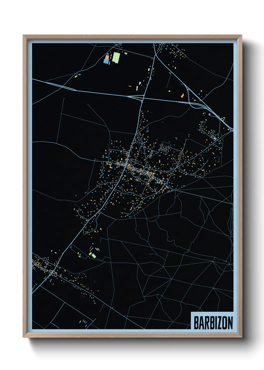 Une affiche de carte sur Barbizon