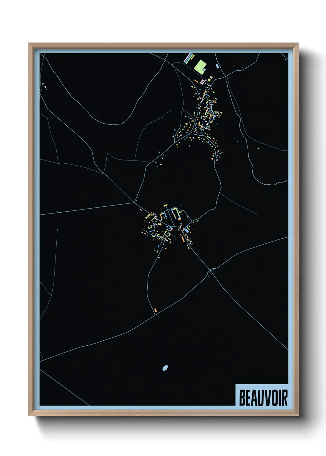 Une affiche de carte sur Beauvoir