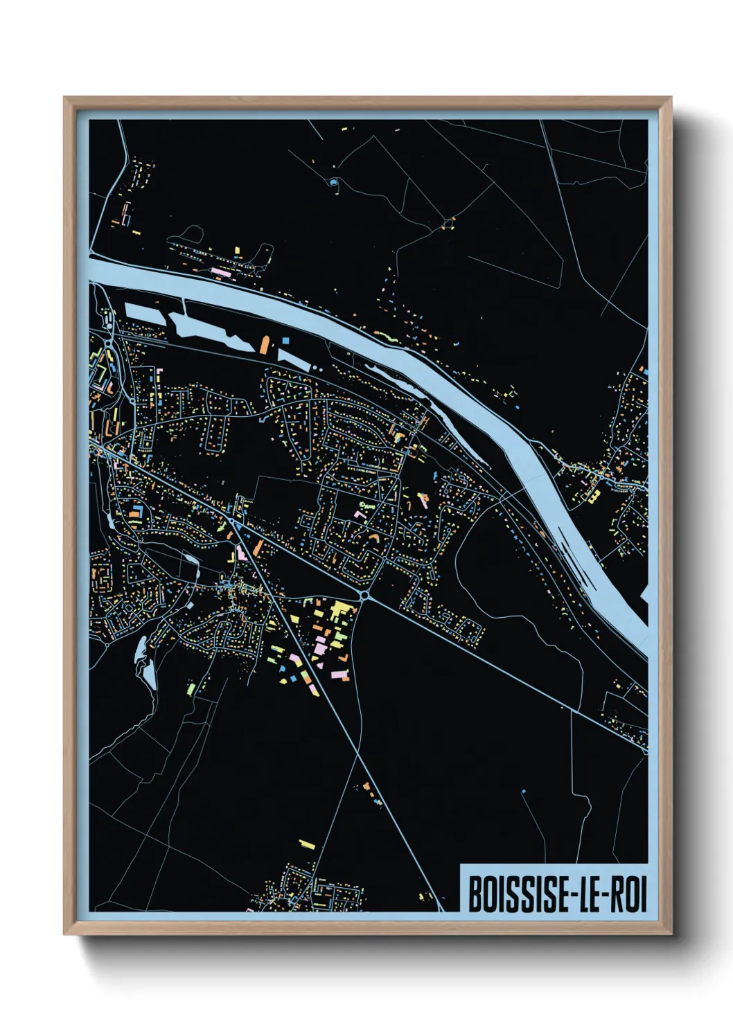 Une affiche de carte sur Boissise-le-Roi