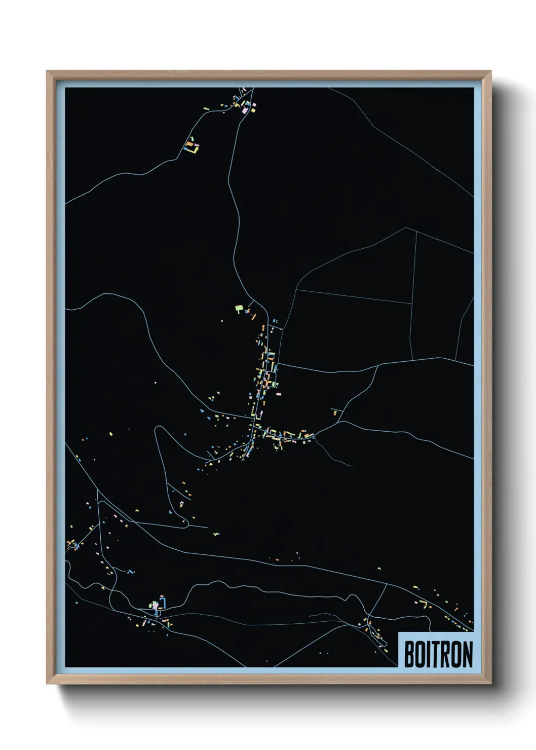 Une affiche de carte sur Boitron