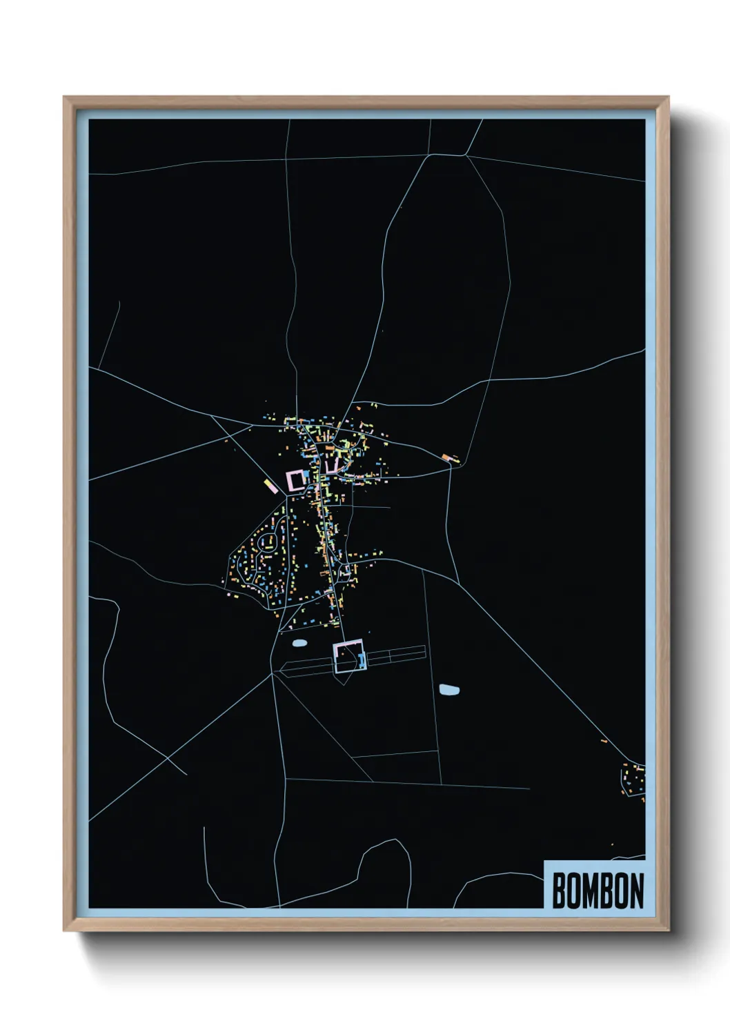 Une affiche de carte sur Bombon