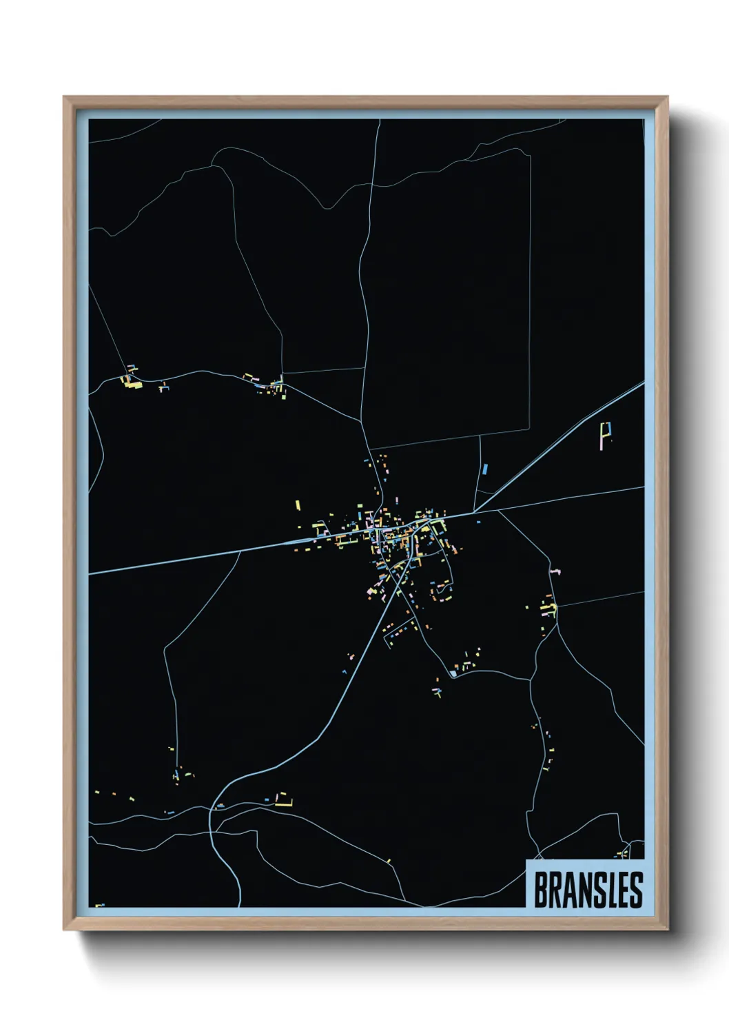 Une affiche de carte sur Bransles