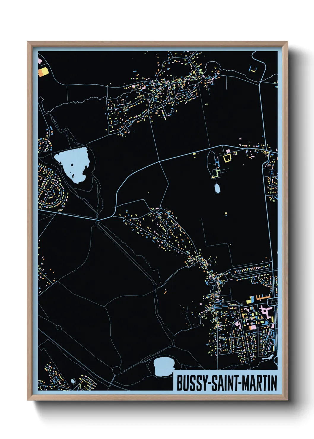 Une affiche de carte sur Bussy-Saint-Martin