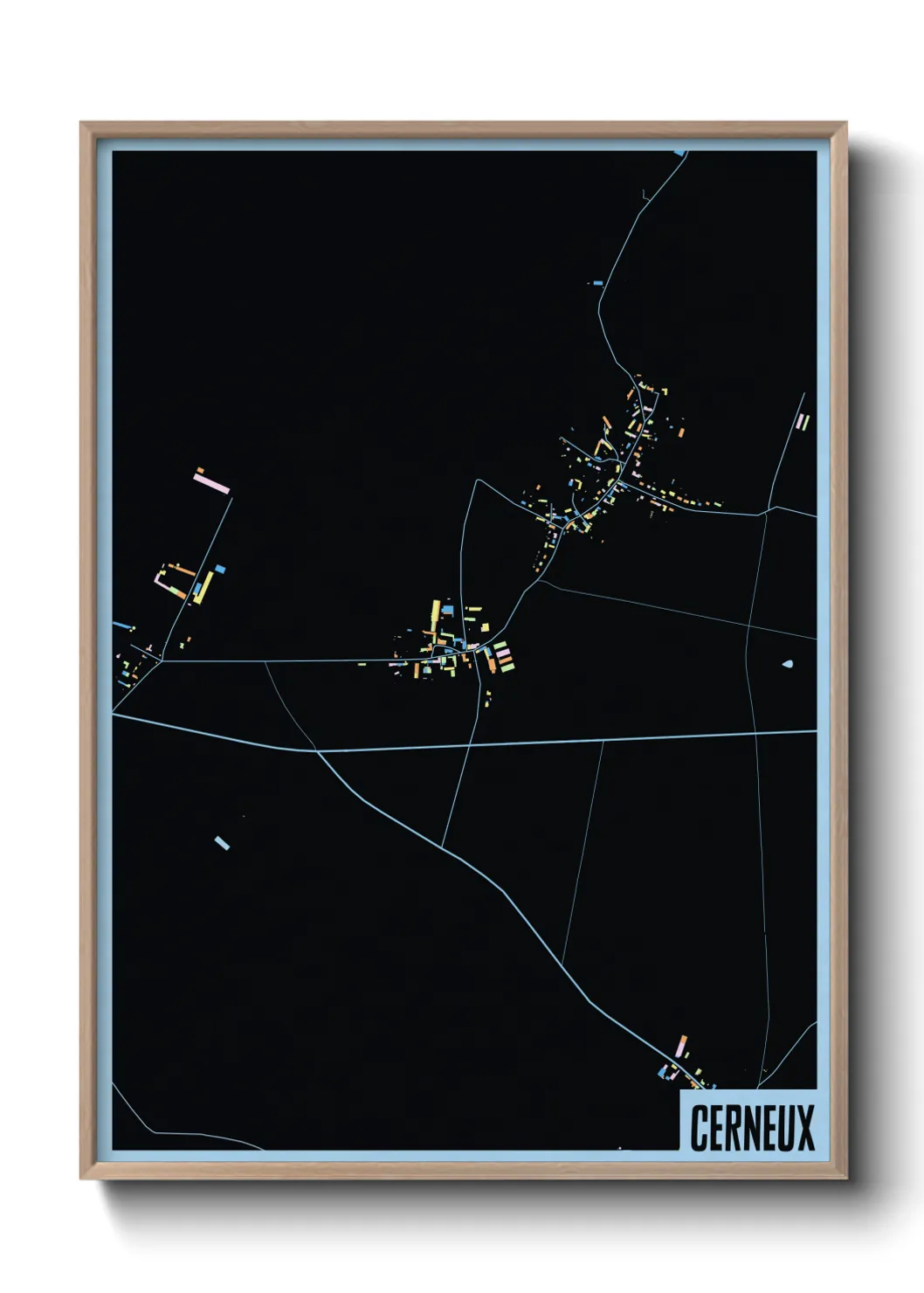 Une affiche de carte sur Cerneux