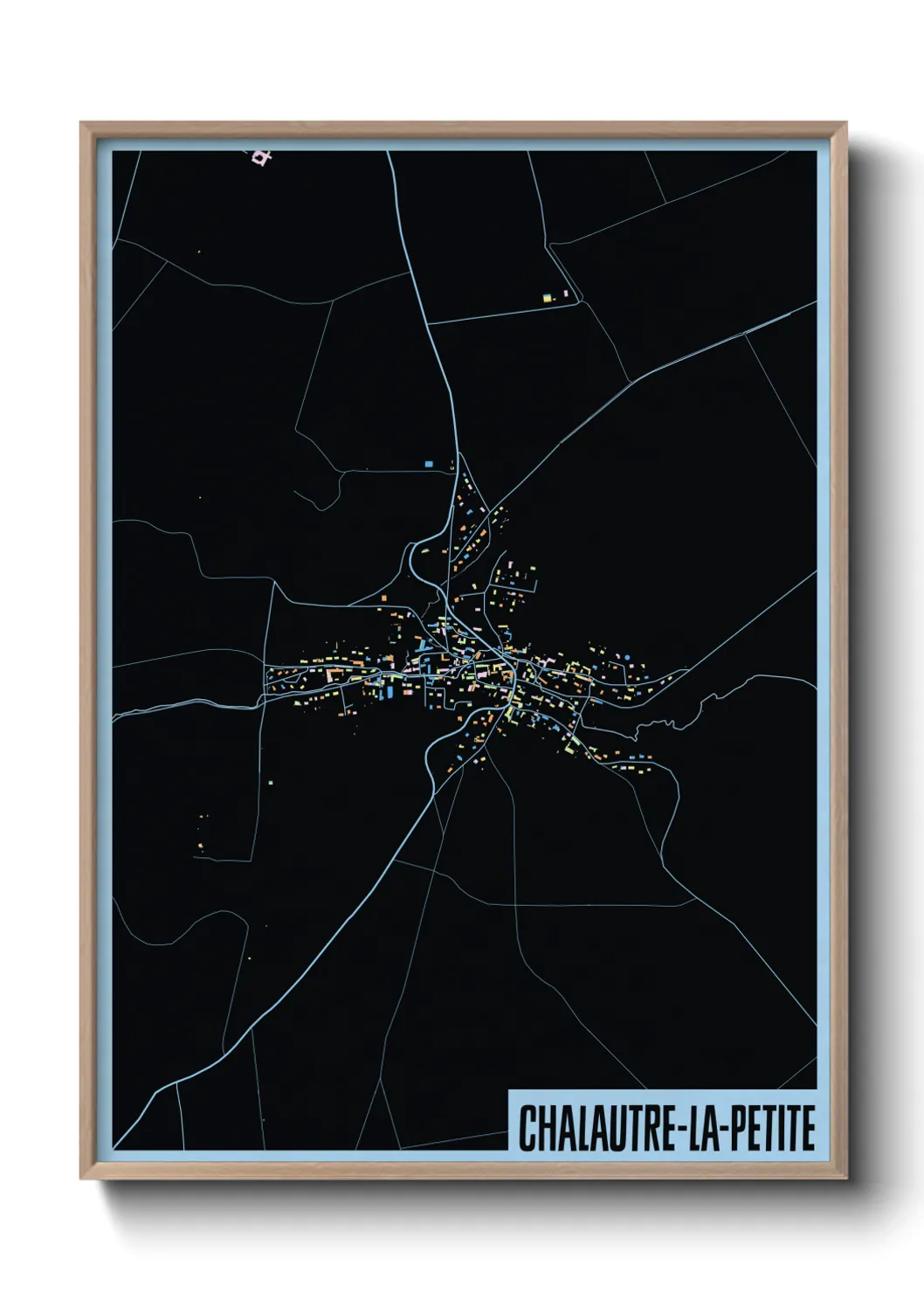 Une affiche de carte sur Chalautre-la-Petite