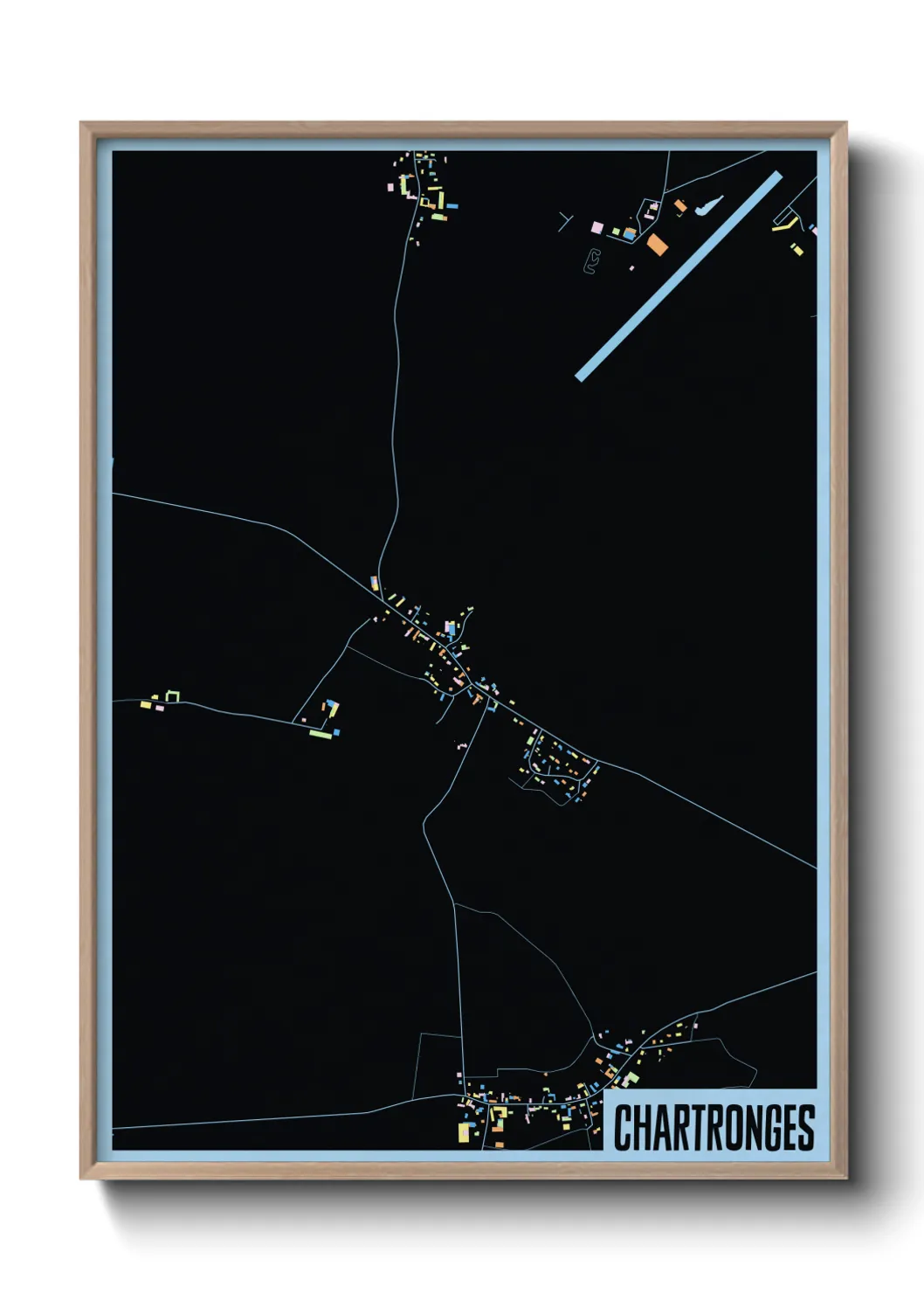 Une affiche de carte sur Chartronges