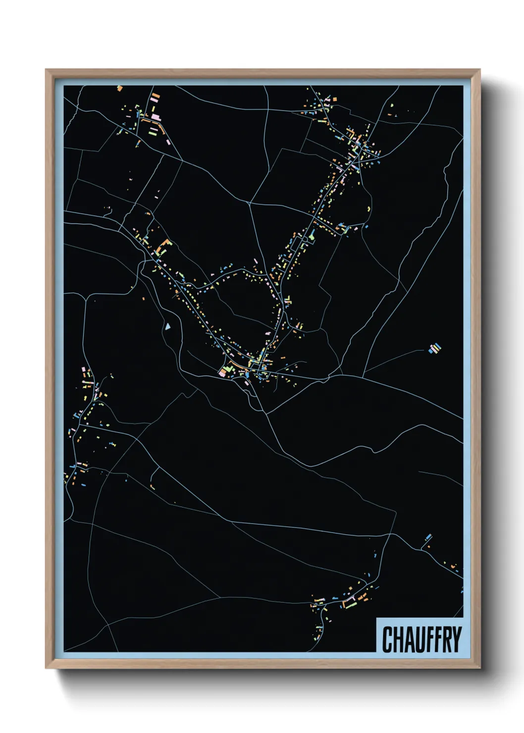 Une affiche de carte sur Chauffry