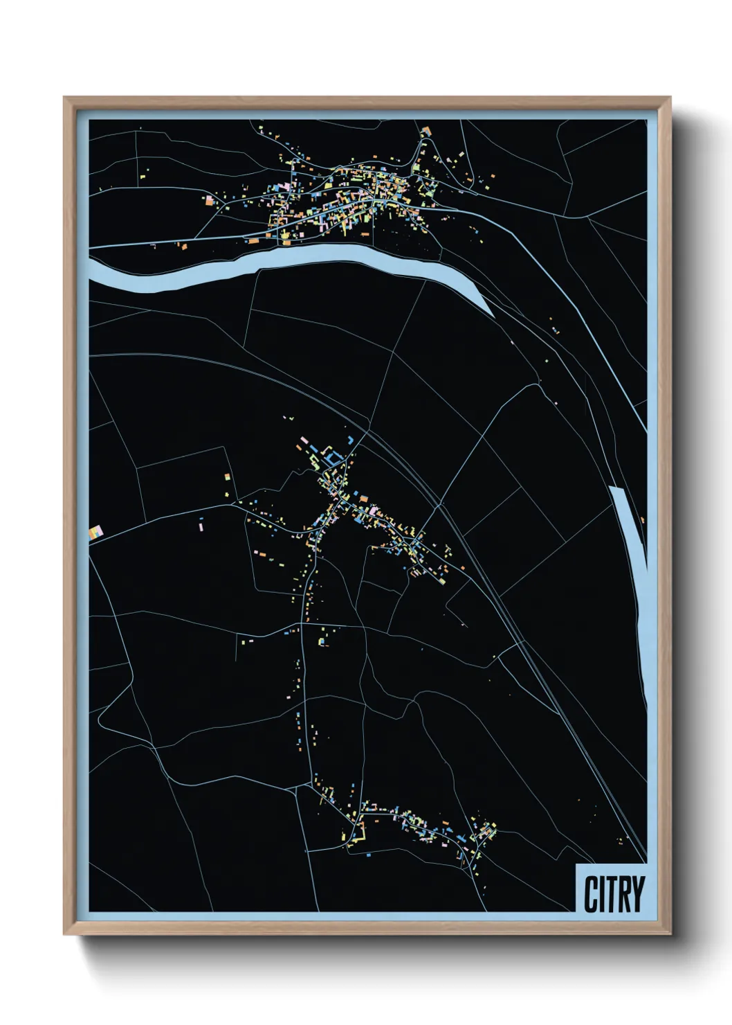 Une affiche de carte sur Citry