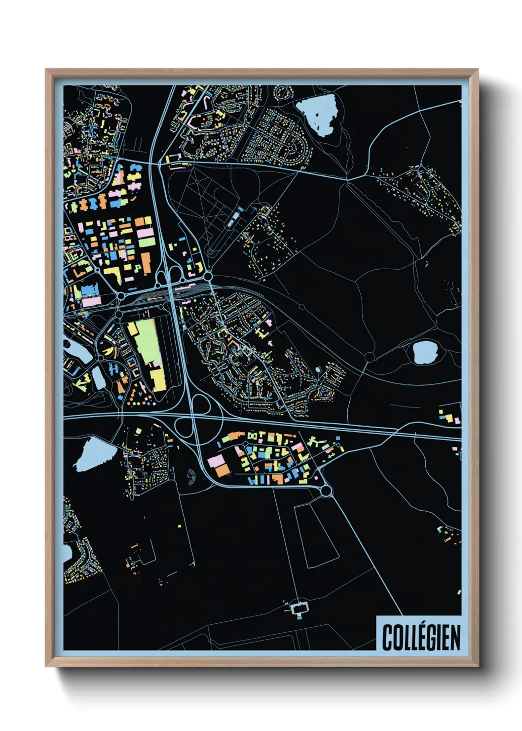 Une affiche de carte sur Collégien