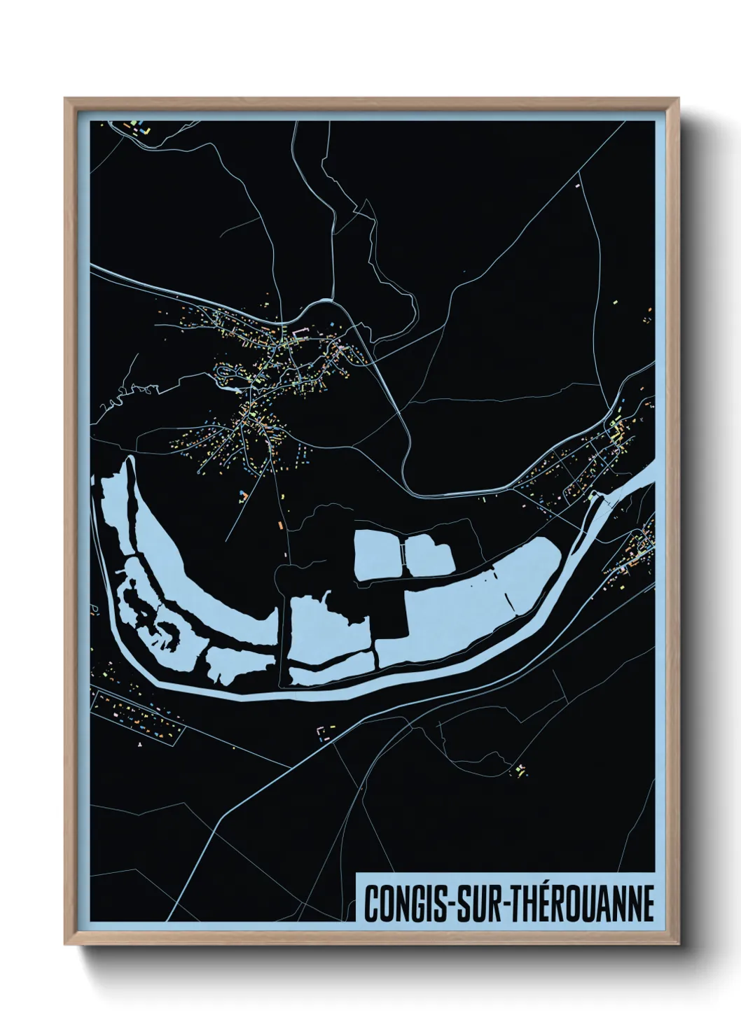 Une affiche de carte sur Congis-sur-Thérouanne